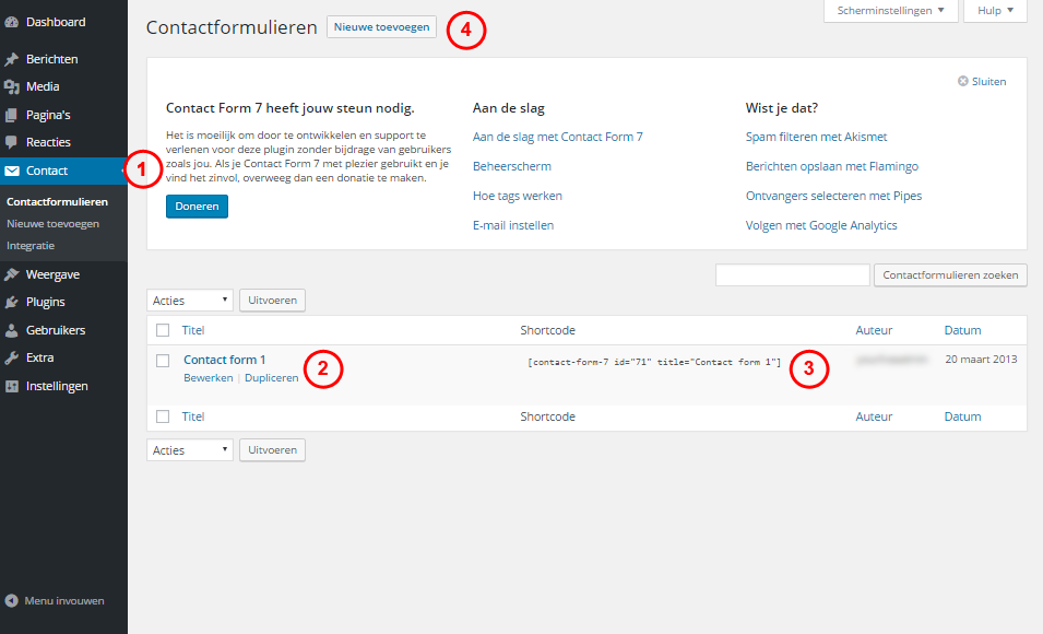 contact form 7 handleiding