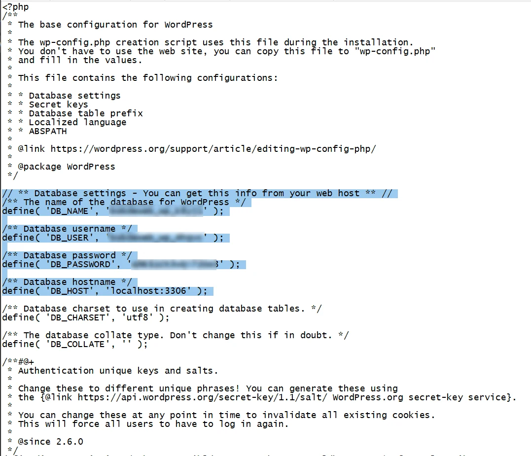 cleaning a wp-config.php file that's infected with malware
