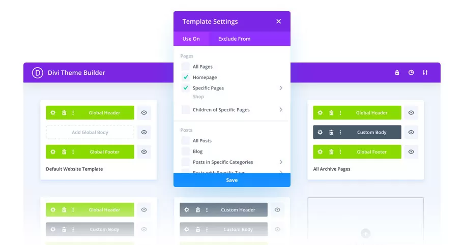Divi theme builder