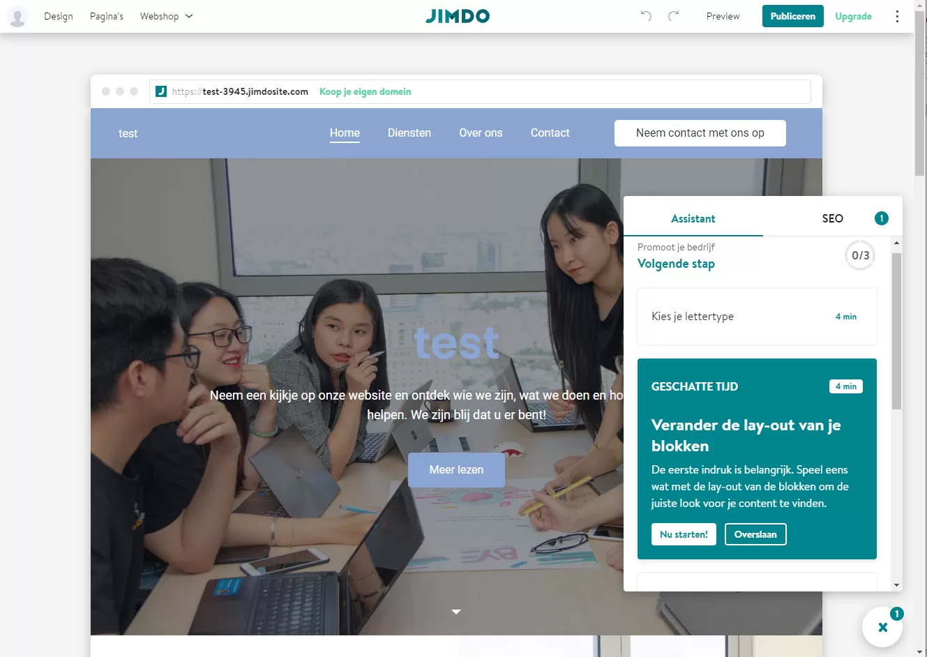 jimdo assistant