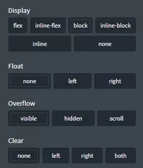 Oxygen settings panel