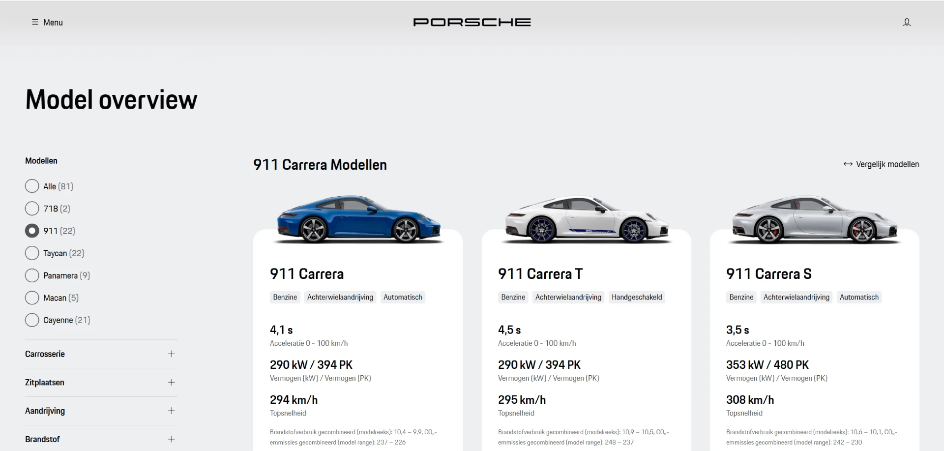 porsche website